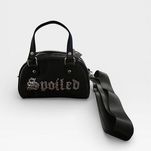 NWT Claire's Spoiled Rhinestone Black Crossbody Handbag Purse